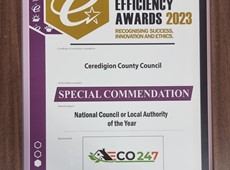 Recognition for Ceredigion’s Energy Efficiency work 