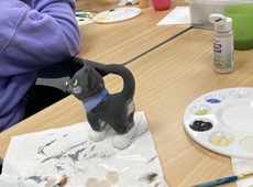 Ceredigion Fostering Families enjoy a pottery painting party