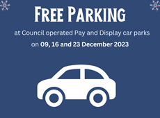 Free festive parking for three Saturdays before Christmas 