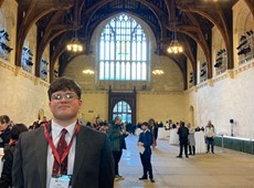 Aled represents Ceredigion in UK Youth Parliament takeover 2023 