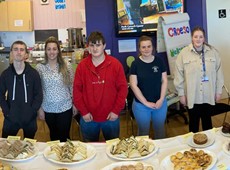 Young people organise a community coffee morning 