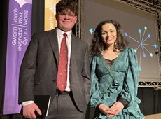 Aled presents at Wales Youth Work Excellence Awards 2023 