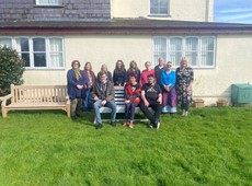 Young people present wellbeing bench to charity in Aberystwyth