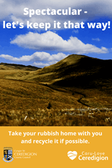Take your rubbish home with you and if possible recycle it. - image expands