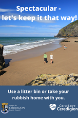 Use a litter bin or  take your rubbish home with you. - image expands