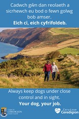 Always keep dogs under close control and in sight. - image expands