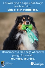 Remember to take bags wheneveryou go for a walk - image expands