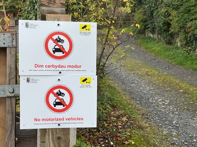 Tackling illegal off-road driving in Ceredigion