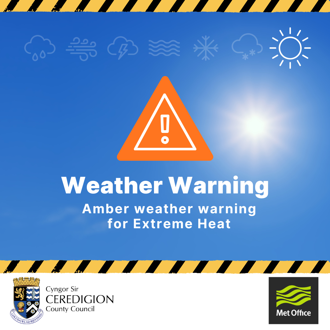 Advice for people to take shelter during the hottest periods of the day as Amber extreme heat warning issued