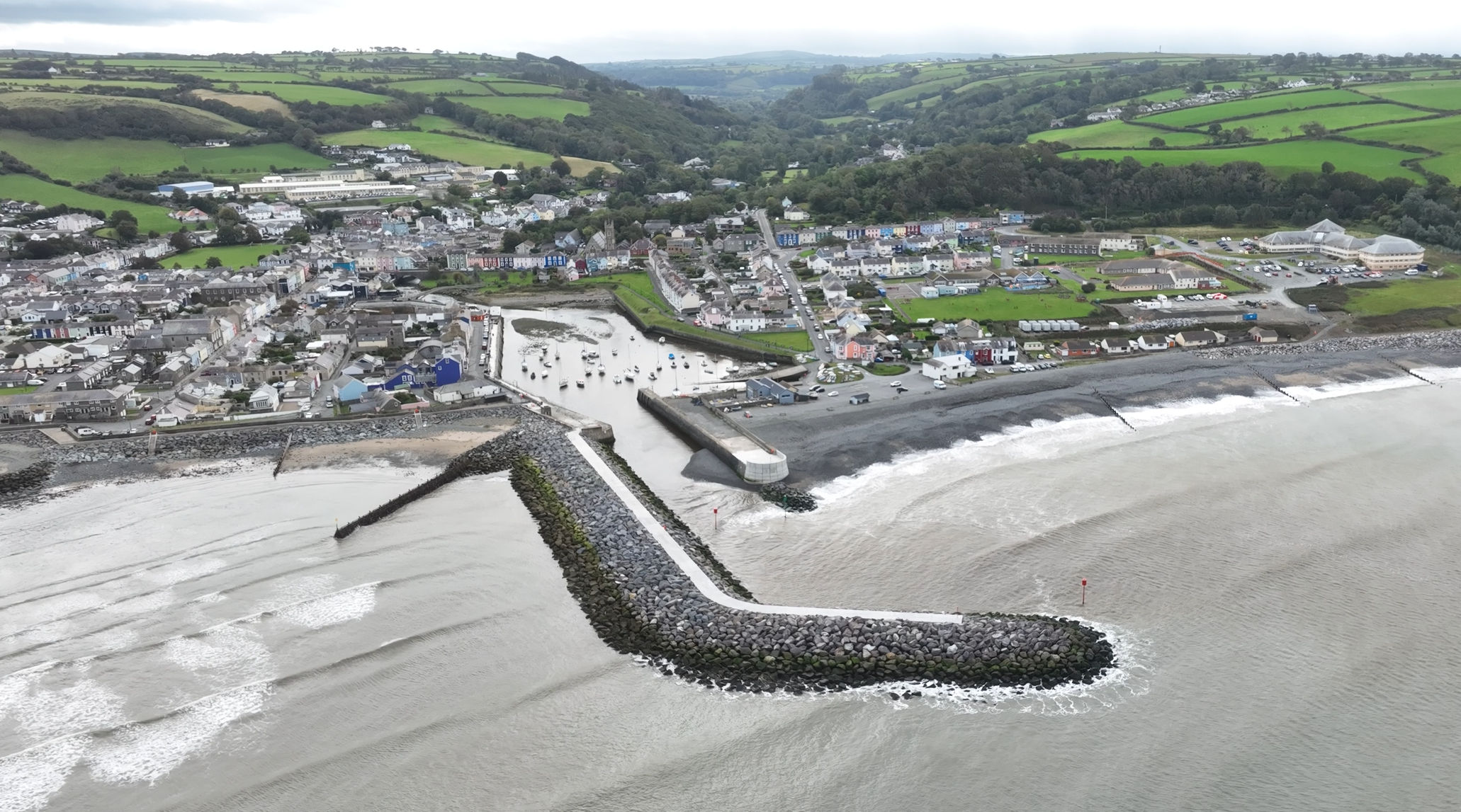 Flood protection work concludes on Aberaeron Coastal Defence Scheme
