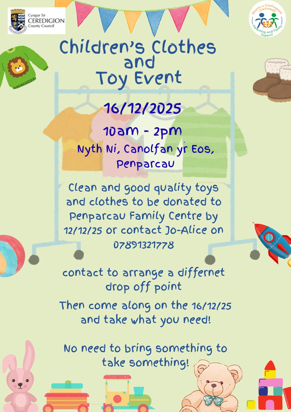 Children's Clothes and Toys Event - Penparcau