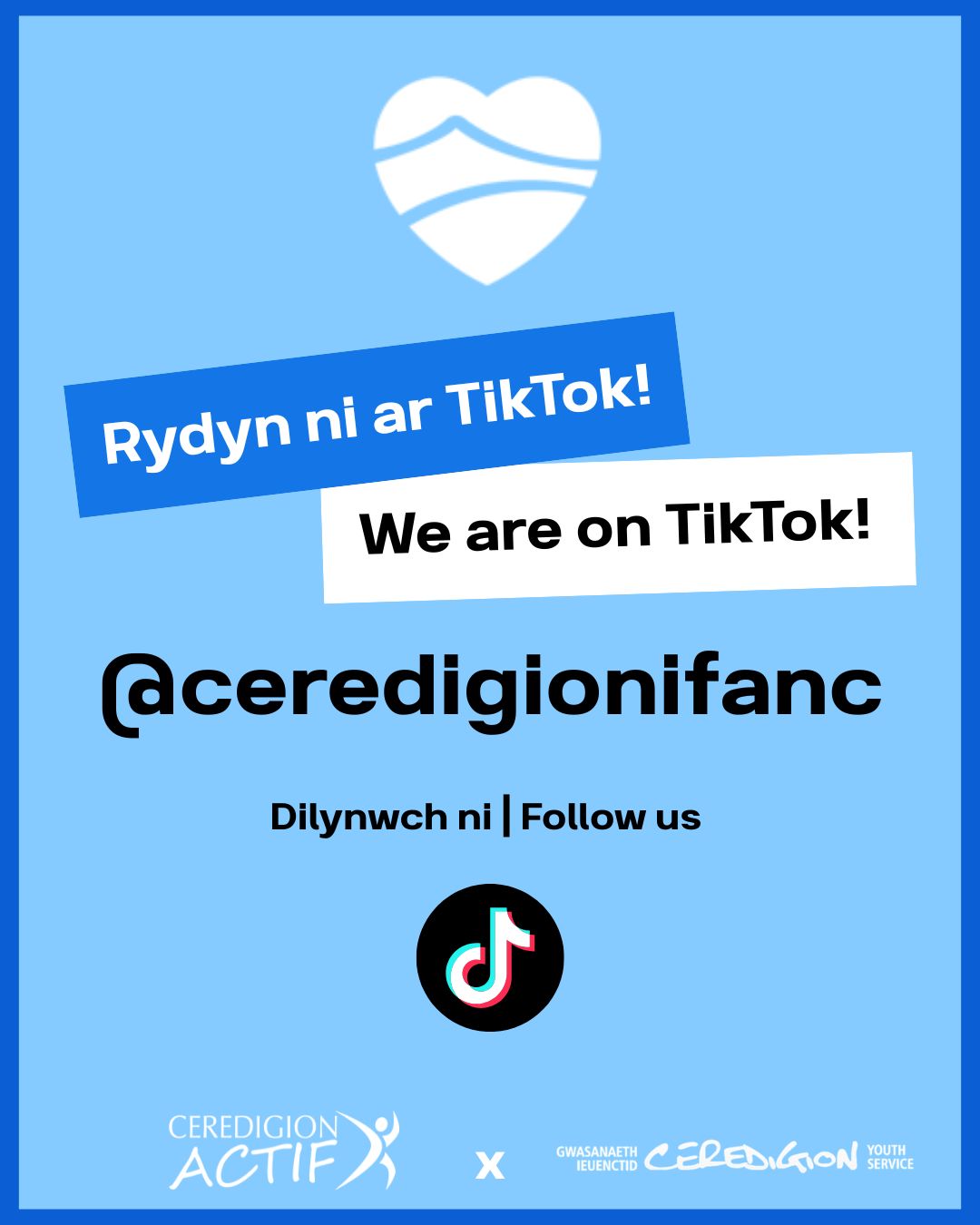 Ceredigion Ifanc is now on TikTok